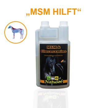 Preview: MSM & Glucosamine Liquid 1000ml - Ergänzungsfuttermittel für Pferde